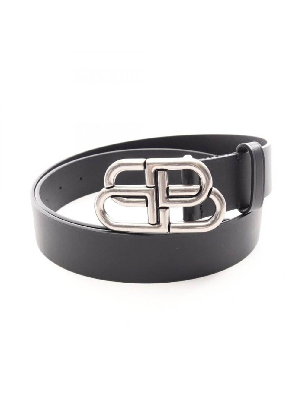 Balenciaga Belt BB Logo Buckle Silver Leather